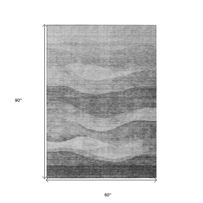 HomeRoots Abstract Transitional Rectangle Outdoor Rug