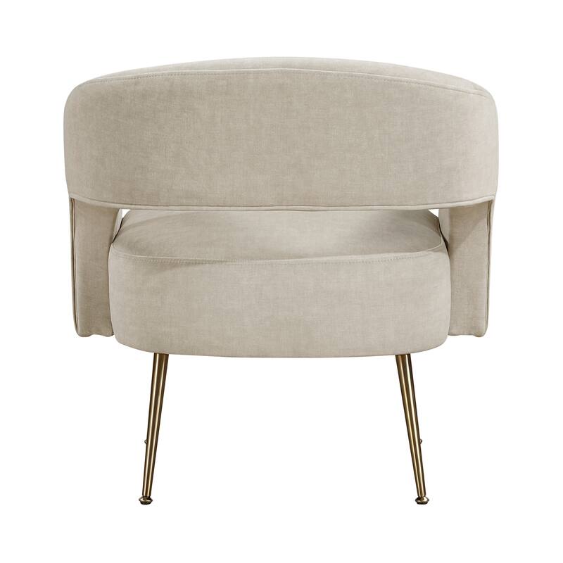 Sonoma 27.5" Velvet Accent Chair - Gold Finish Metal Legs