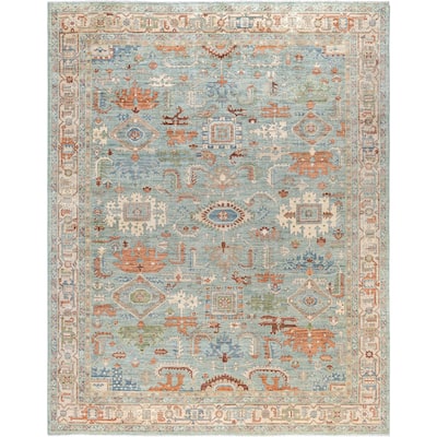 Serapi One-of-a-Kind Hand-Knotted Area Rug - Green - 9' 3" x 11' 10"