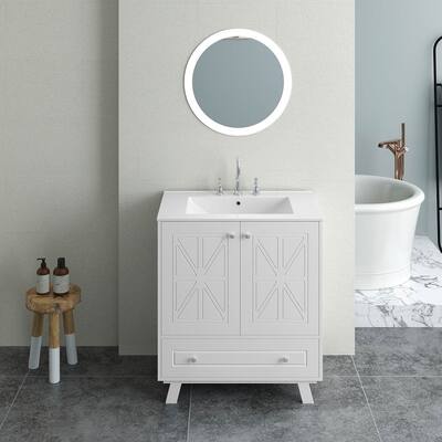 30" Morden Single Bathroom Vanity with Top