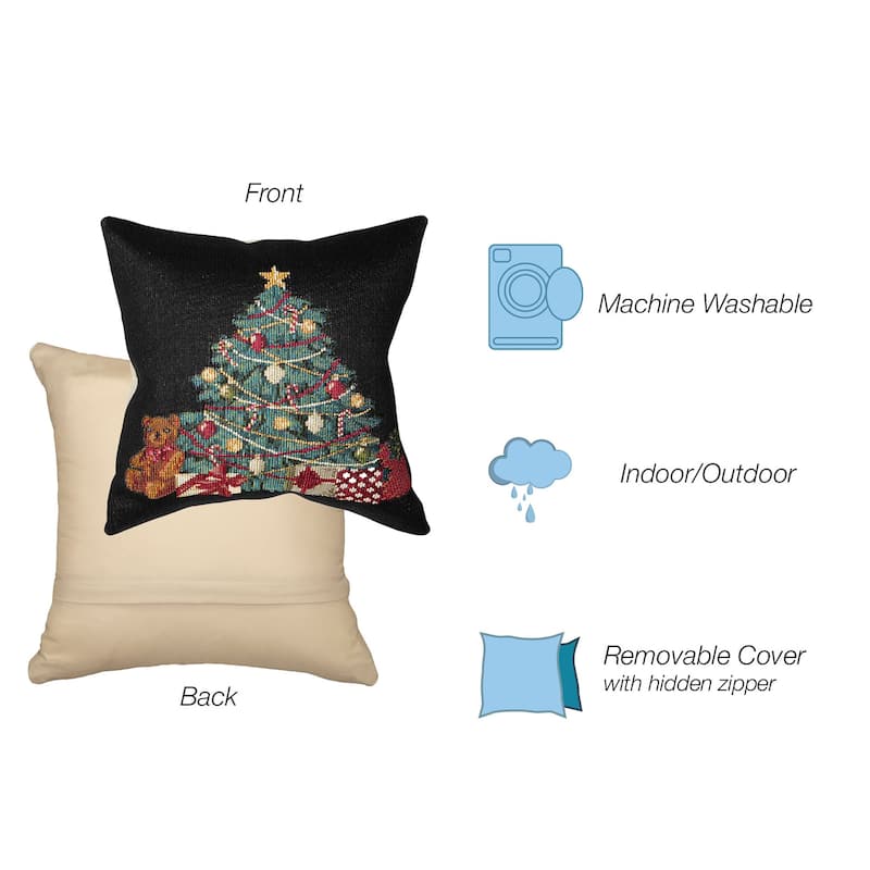 Liora Manne Marina Oh Christmas Tree Indoor/Outdoor Pillow