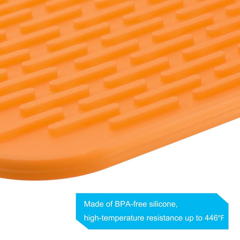Silicone Dish Drying Mat Set, 2Pcs Under Sink Drain Pad Heat Resistant - 8.5 x 6 x 0.24 inch