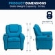 preview thumbnail 110 of 189, Contemporary Kids Recliner with Cup Holder and Headrest - 24"W x 21.5" - 36.5"D x 27"H