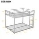 preview thumbnail 11 of 30, Full over Full Size Metal Low Bunk Bed with Ladder and Fence for Kids' Bedroom