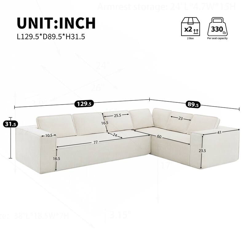 Minimalist Modular Sofa with Advanced Materials for Comfort and Style