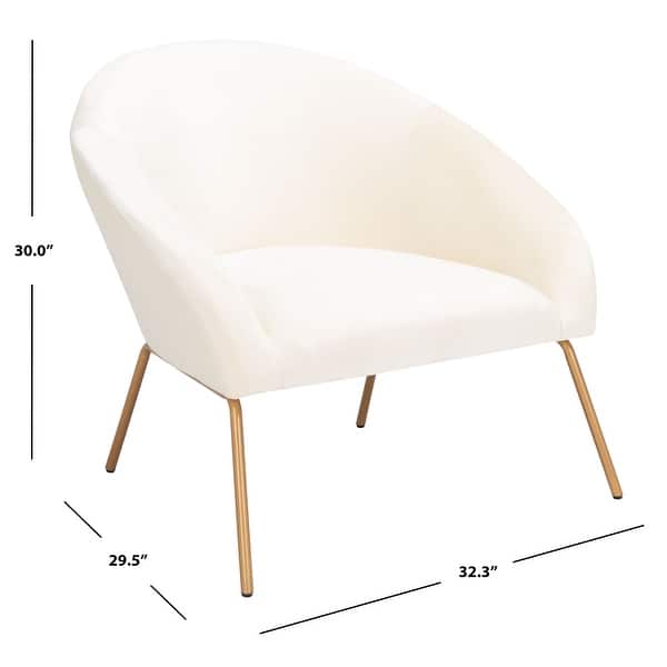 SAFAVIEH Mandi Glam Velvet Accent Chair 32.3" W x 29.5" L x 30" H