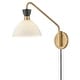 preview thumbnail 9 of 8, Lark 83250-CO Simon 14" Tall Hardwired or Plug-In Wall Sconce with