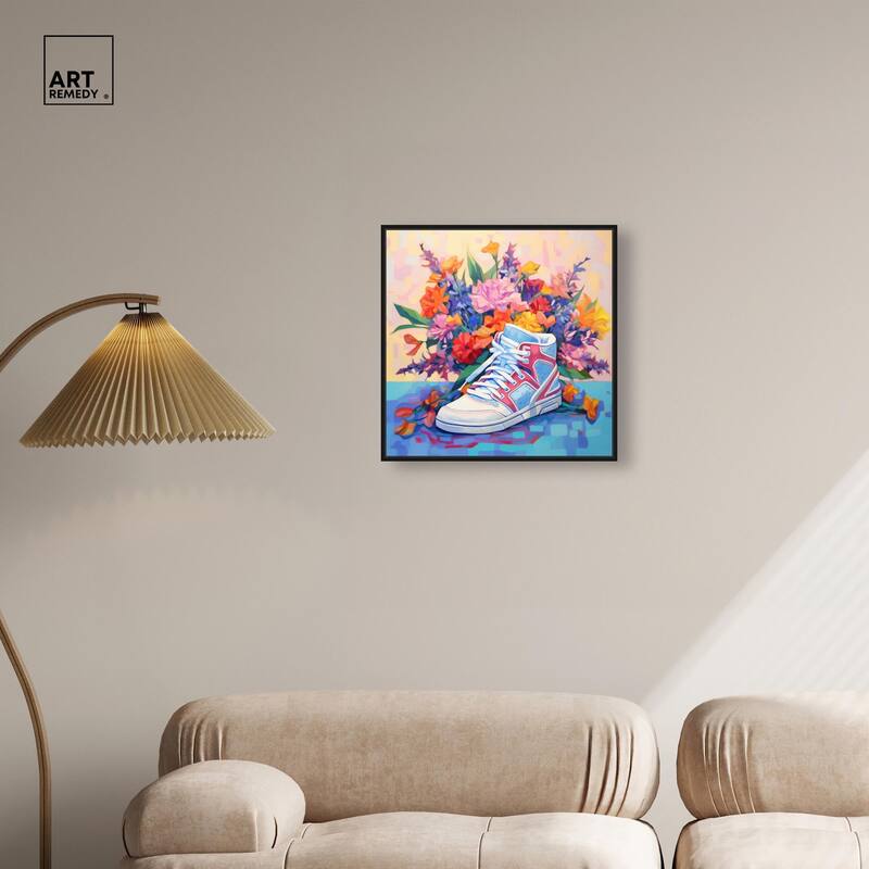 Colorful Sneaker Bouquet II Canvas by Art Remedy