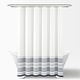 preview thumbnail 12 of 24, Lush Decor Nantucket Yarn Dyed Cotton Tassel Fringe Shower Curtain White/Navy