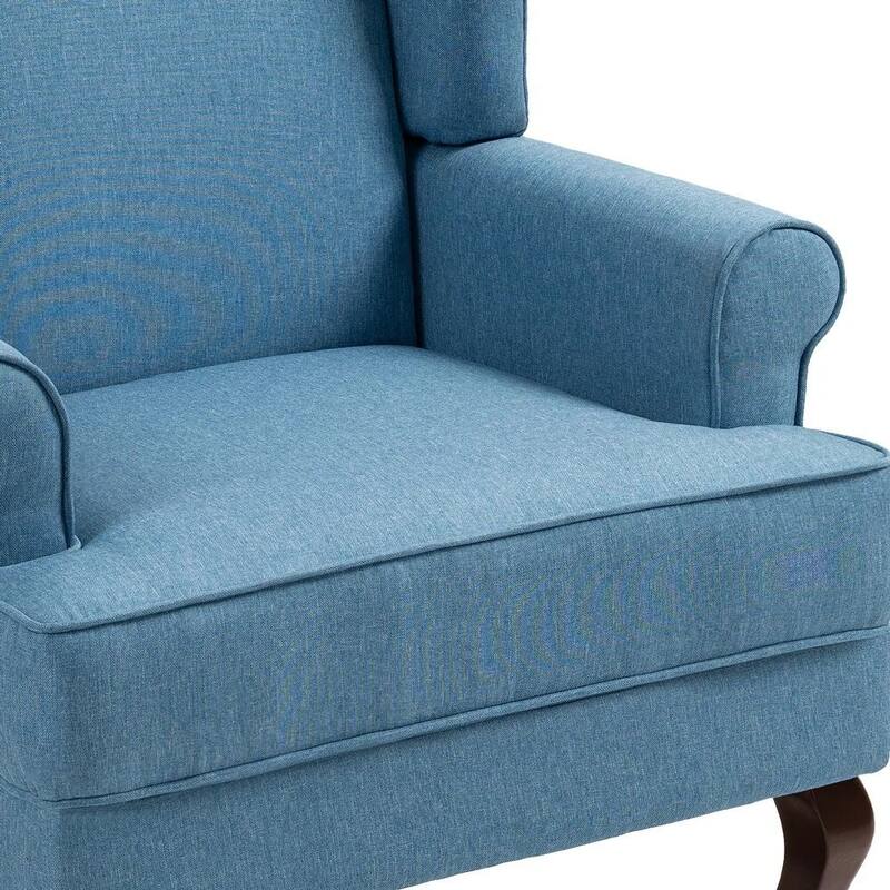 2 Set Modern Upholstery Wingback Accent Chair