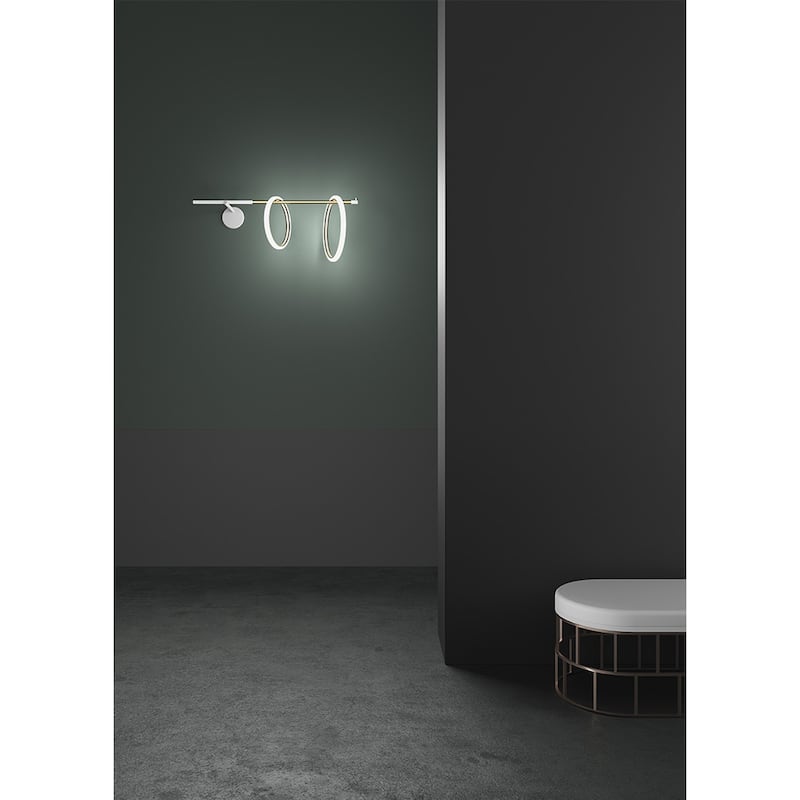 Glow's Avenue 2-Light Loop Ring Wall Sconce