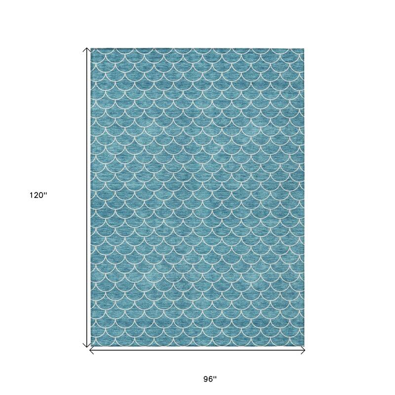 HomeRoots Geometric Transitional Rectangle Outdoor Rug