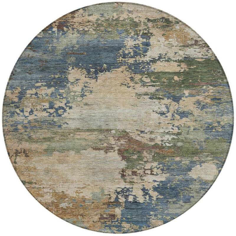 HomeRoots Abstract Transitional Rectangle Outdoor Rug