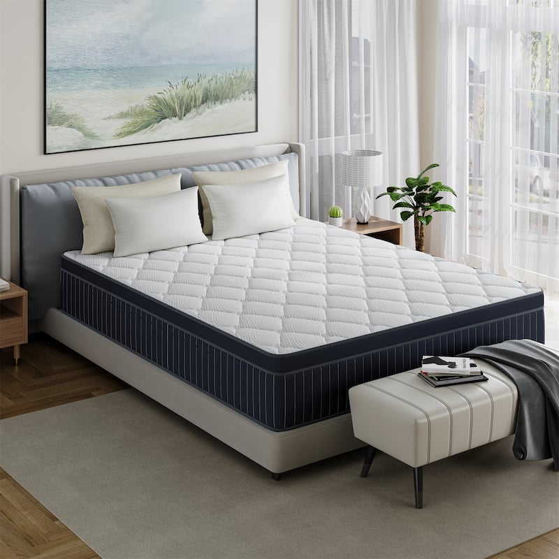 SweDrea 12 in. Plush Gel-infused Memory Foam Hybrid Mattress Cooling and Breathable with CertiPUR-US, SGS and OEKO-TEX