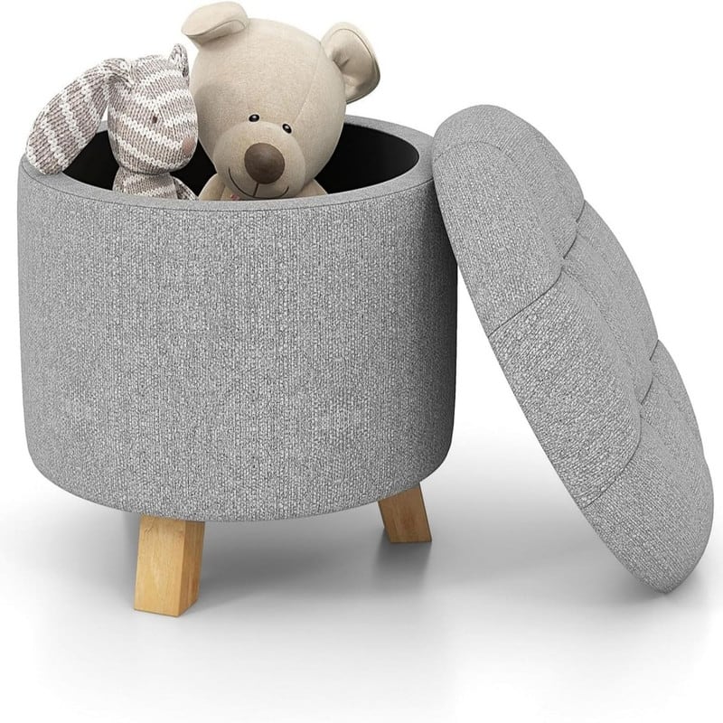 Cushioned Ottoman with Storage