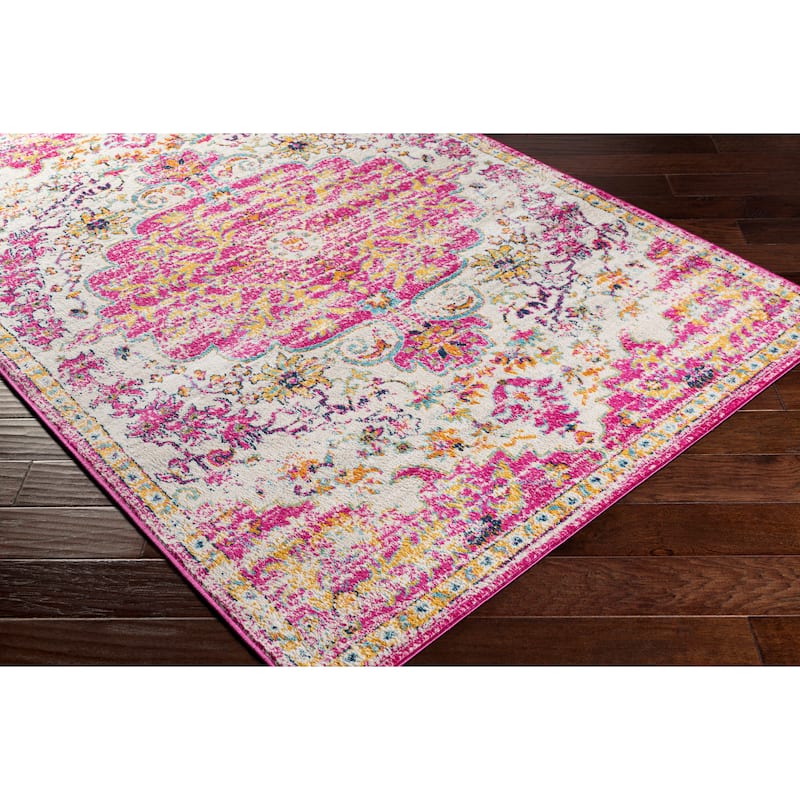 Livabliss Zimmer Distressed Boho Medallion Area Rug