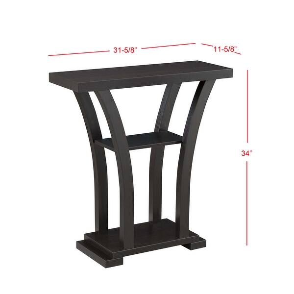 1Pc Transitional Draper Console Table In Gray Finish Rectangular Table ...