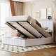 preview thumbnail 45 of 52, Merax Upholstered Platform Bed with a Hydraulic Storage System White - Queen