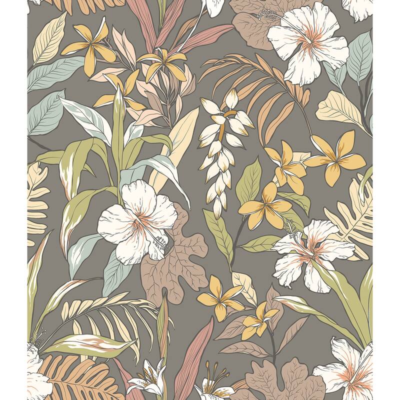 Hoopla Walls Oasis Mink and Sage Peel and Stick Wallpaper - N/A