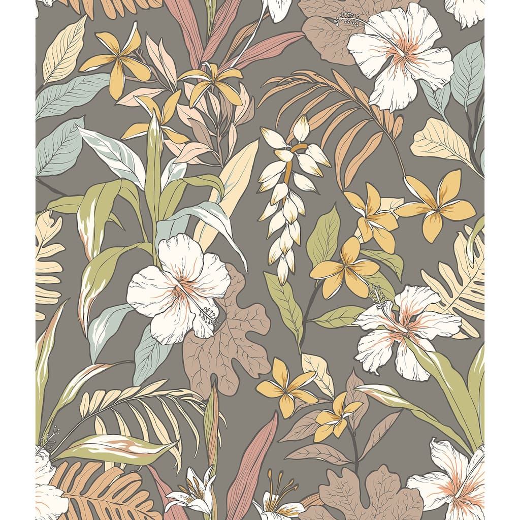 Hoopla Walls Oasis Mink and Sage Peel and Stick Wallpaper - N/A