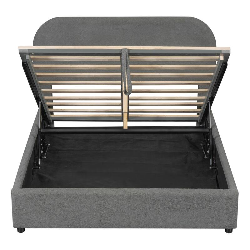 Platform Bed with Hydraulic Storage System