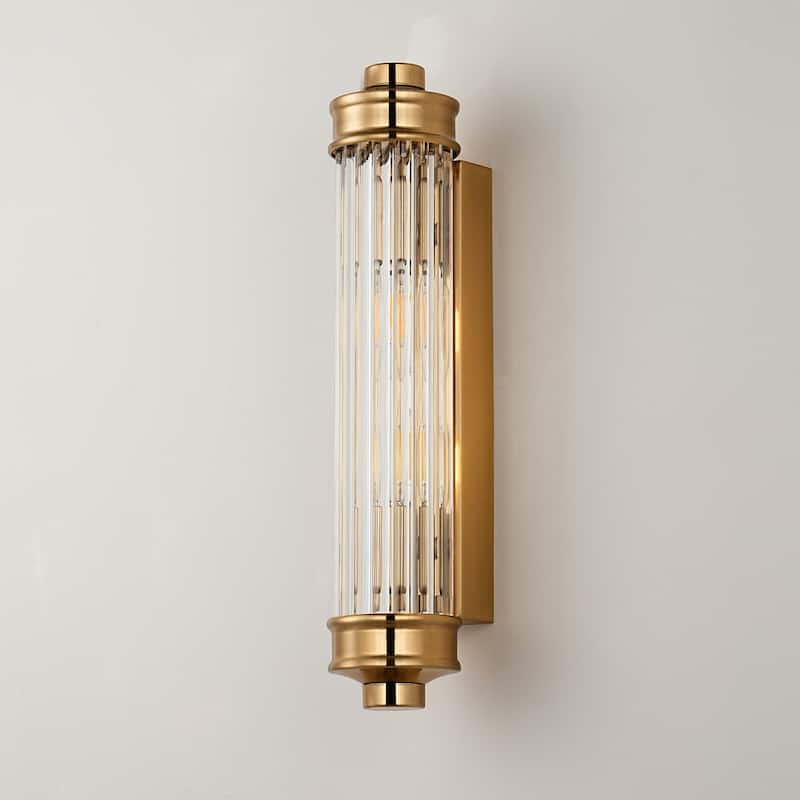 Nordic Postmodern Wall Sconce, European Wall Light in Simple Vintage Glass Crystal