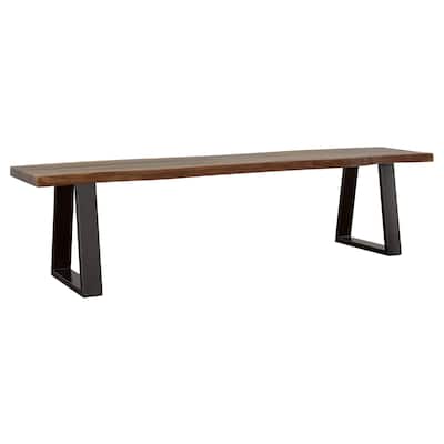 Ditman Grey Sheesham Live Edge Wood Dining Bench