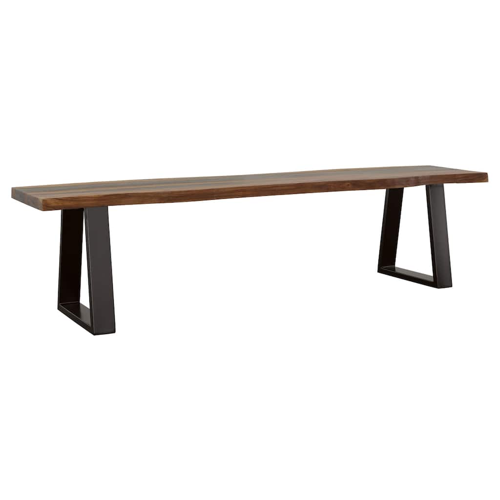 Ditman Grey Sheesham Live Edge Wood Dining Bench