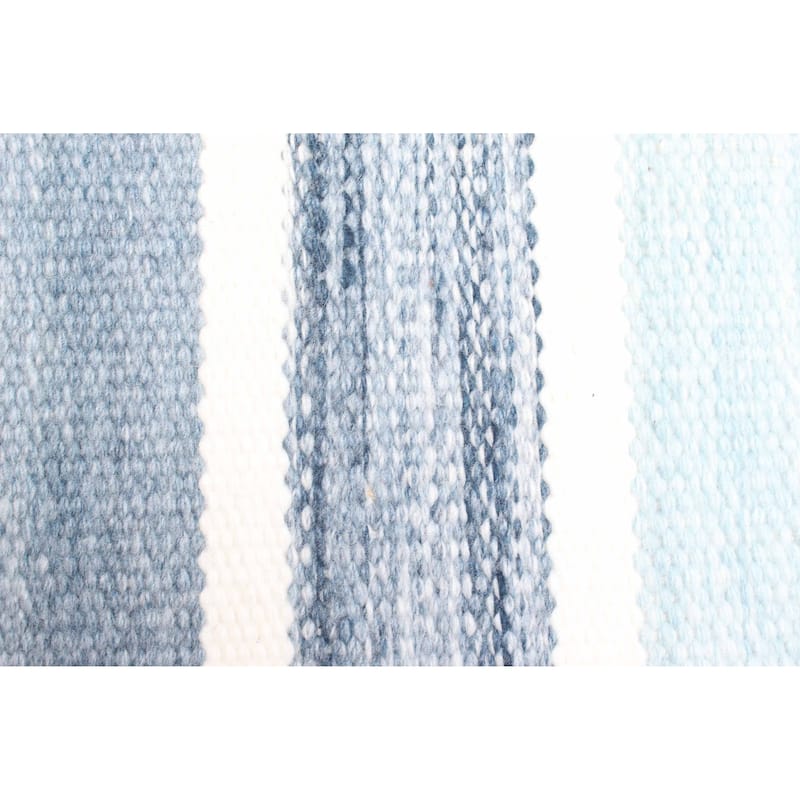 ECARPETGALLERY Flat-Weave Ankara FW Light Blue Wool Kilim - 5'2 x 7'6