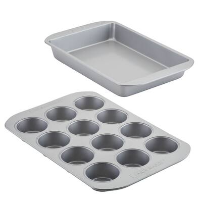 Farberware Nonstick Bakeware Muffin Cake & Lasagna Pan 2 PC Set