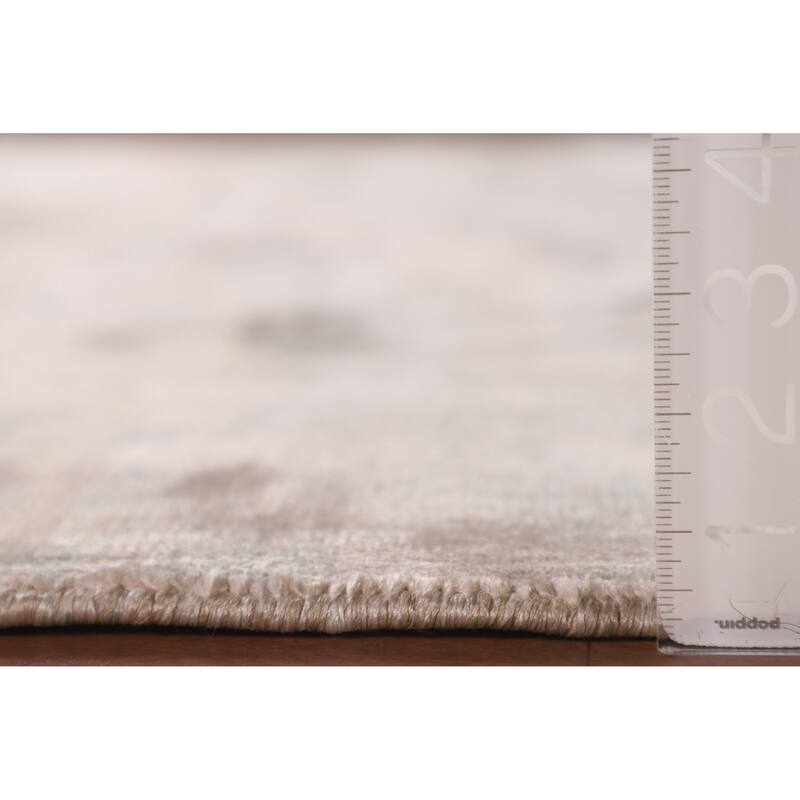 All-Over Abstract Modern Area Rug Handmade Wool Carpet - 5'1" x 7'11"