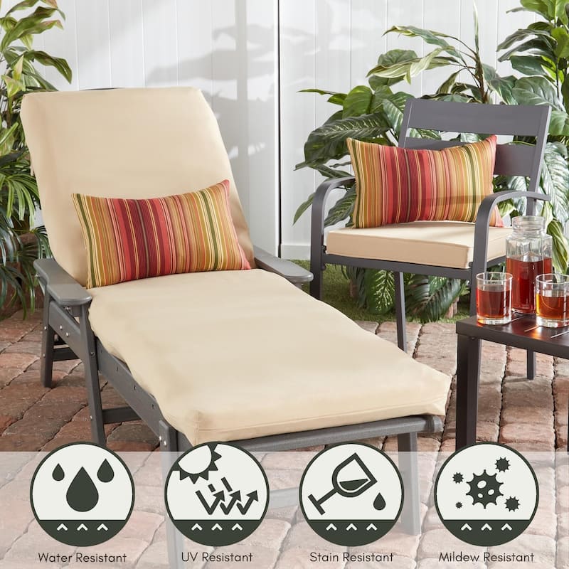 Greendale Home Fashions Outdoor Chaise Cushion (Cushion Only)