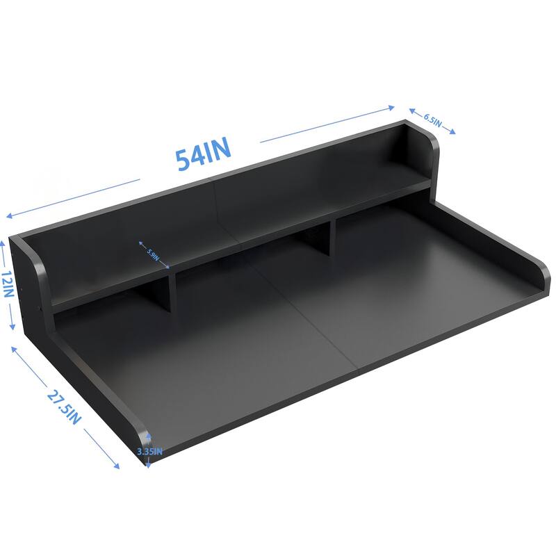 Washer Dryer Countertop, Laundry Wood Shelf Topper with Edge, 54" Width x 27.5" Depth