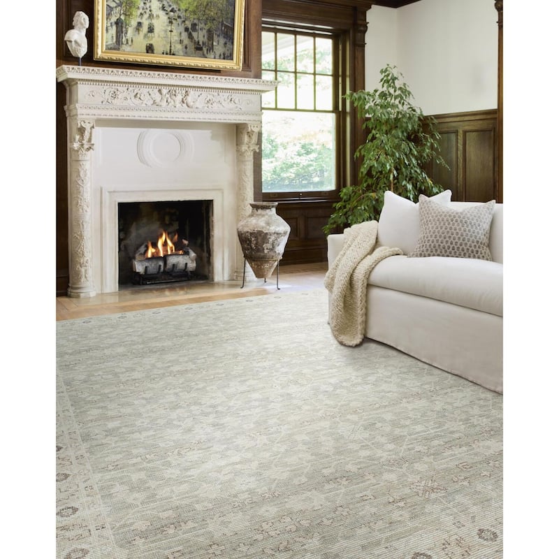 Nabela Noor Home x Livabliss Asha Traditional Area Rug - 2'7" x 7'10" - Sage
