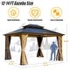 preview thumbnail 68 of 133, EROMMY Hardtop Gazebo,Outdoor Pergola with Double Roof & Netting & Curtains,Heavy Duty Canopy for Patio, Backyard, Pool party