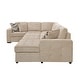 Oversized Fabric U-Shaped Sectional Sleeper Sofa with Storage Chaise ...