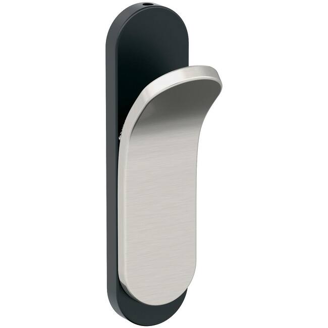 Amerock HBX37012 Unison Single Robe Hook - Matte Black / Satin Nickel