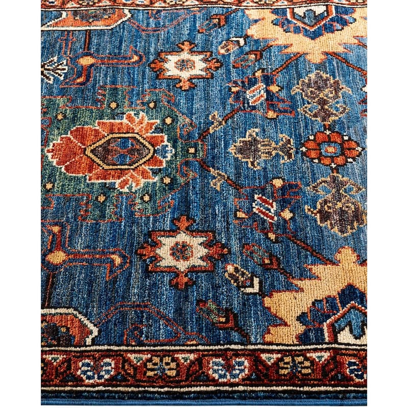 Serapi One-of-a-Kind Hand-Knotted Runner Rug - Blue, 2' 8" x 13' 8" - 2' 8" x 13' 8"