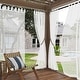 preview thumbnail 2 of 5, No. 918 Amina Open Weave Indoor/Outdoor Sheer Tab Top Curtain Panel, Single Panel White - 50" x 108"