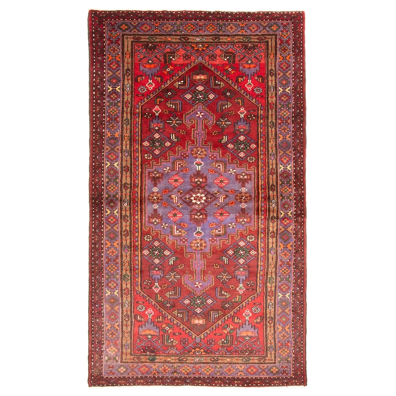 ECARPETGALLERY Hand-knotted Andelz Red Wool Rug - 4'2 x 7'6