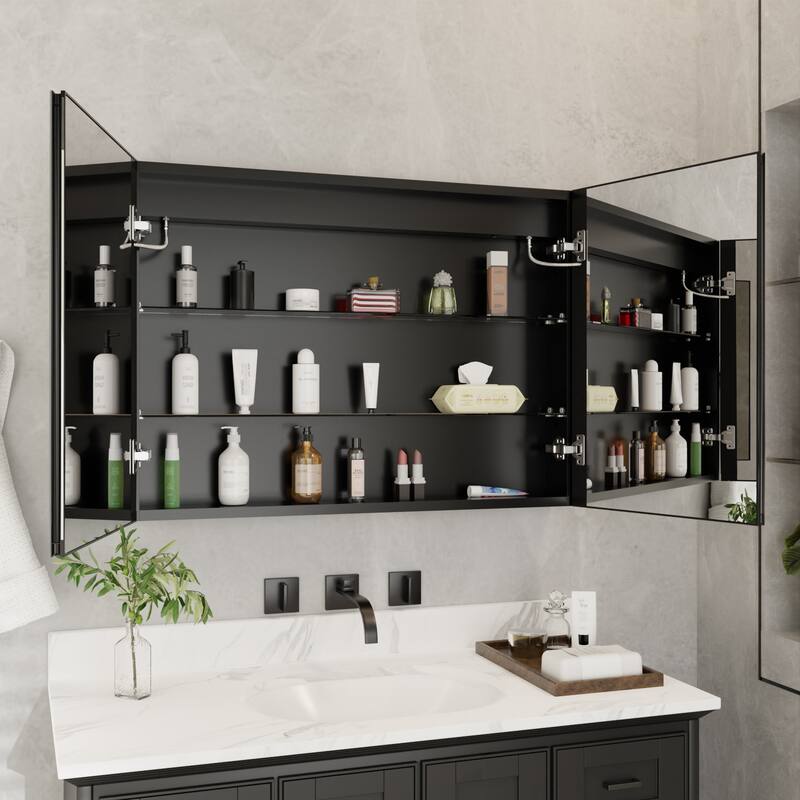 ExBrite 20" x 26" LED Bathroom Medicine Cabinet with Mirrors, Defog