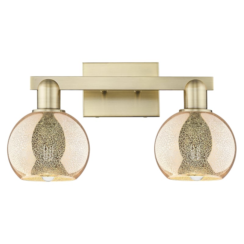 Innovations Lighting 716-2W-10-17 Athens Vanity Athens 2 Light 17" - Antique Brass / Mercury