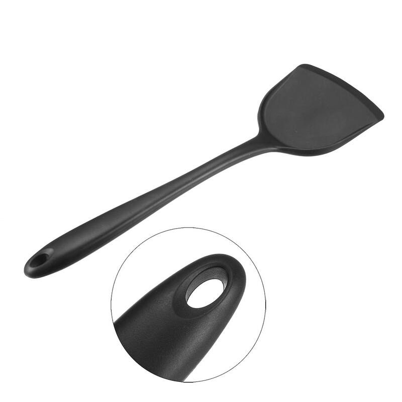 Silicone Spatula Heat Resistant 327mm Length for Baking and Cooking Black