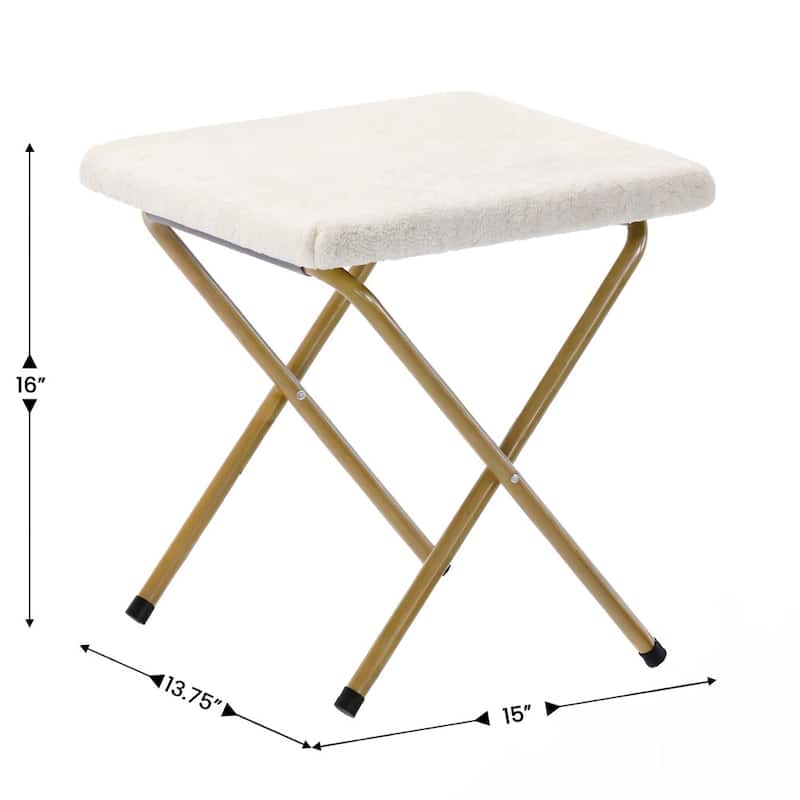 Upholstered XL Folding Saucer Chair with Ottoman - 31"D x 35.75"W x 33.5"H
