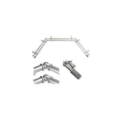 Adjustable Curtain Rods & Hardware Set - Telescoping Rods, Finials, Bay Window Rod - 13/16" Diameter - M