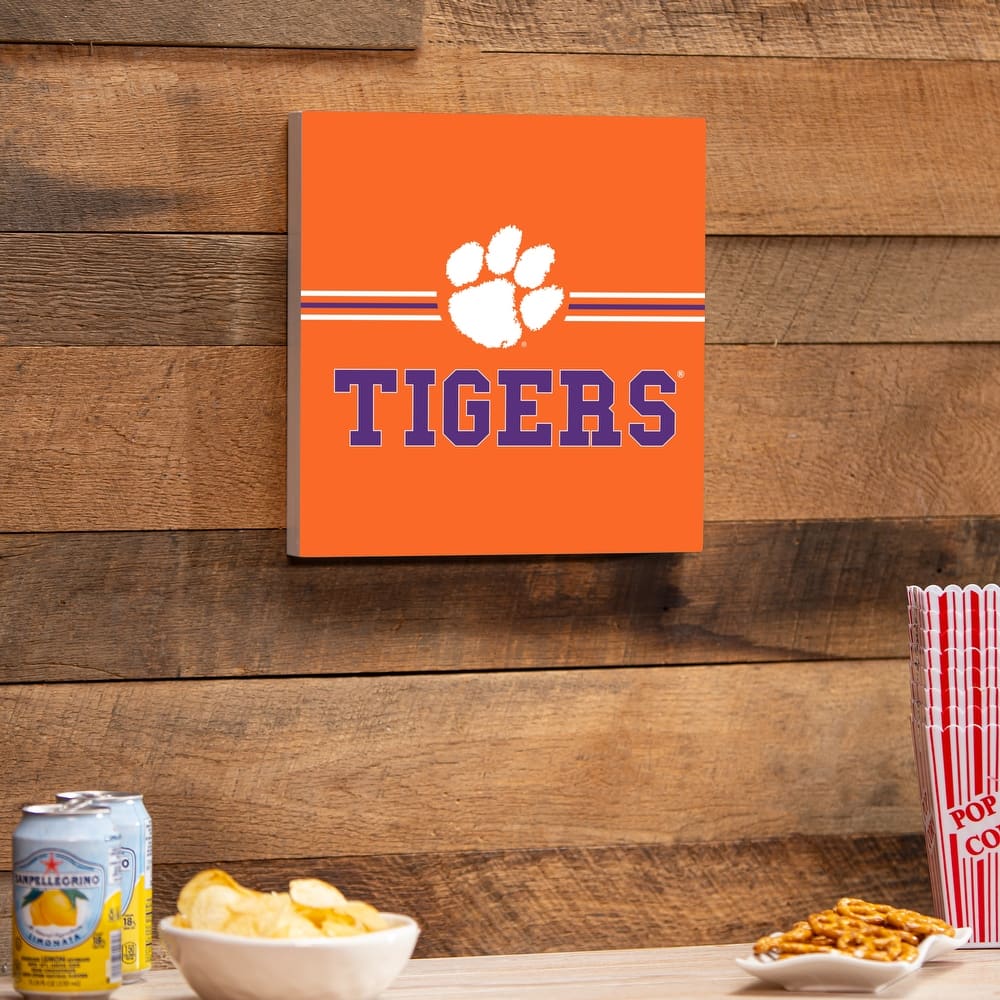 Clemson University Wooden Door Decor Wall Sign - Multi-Color
