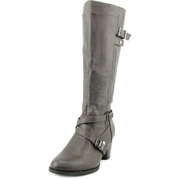 Rialto Claudette Wide Calf Women Round Toe Synthetic Gray Knee High Boot