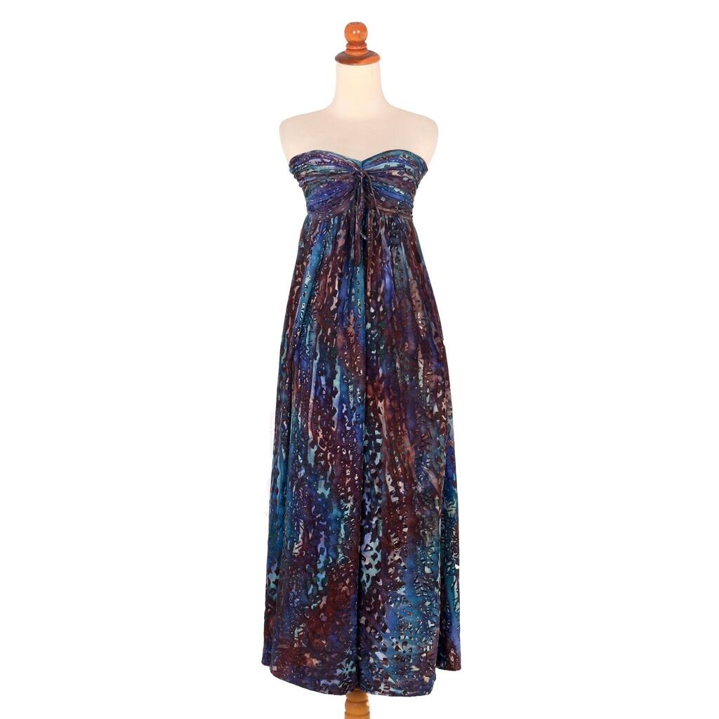 Handmade Rayon Bali Empress Batik Dress (Indonesia)