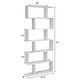 preview thumbnail 2 of 9, Gymax 6 Tier S-Shaped Bookshelf Storage Display Bookcase Decor Z-Shelf - 31.5'' x 9'' x 75''