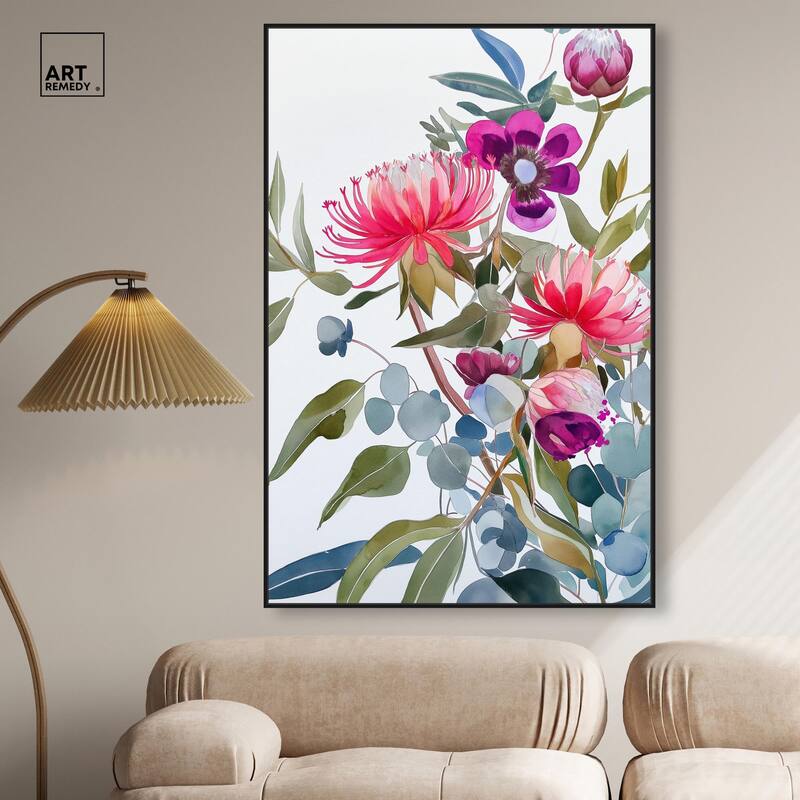 Watery Petals II Canvas by Art Remedy